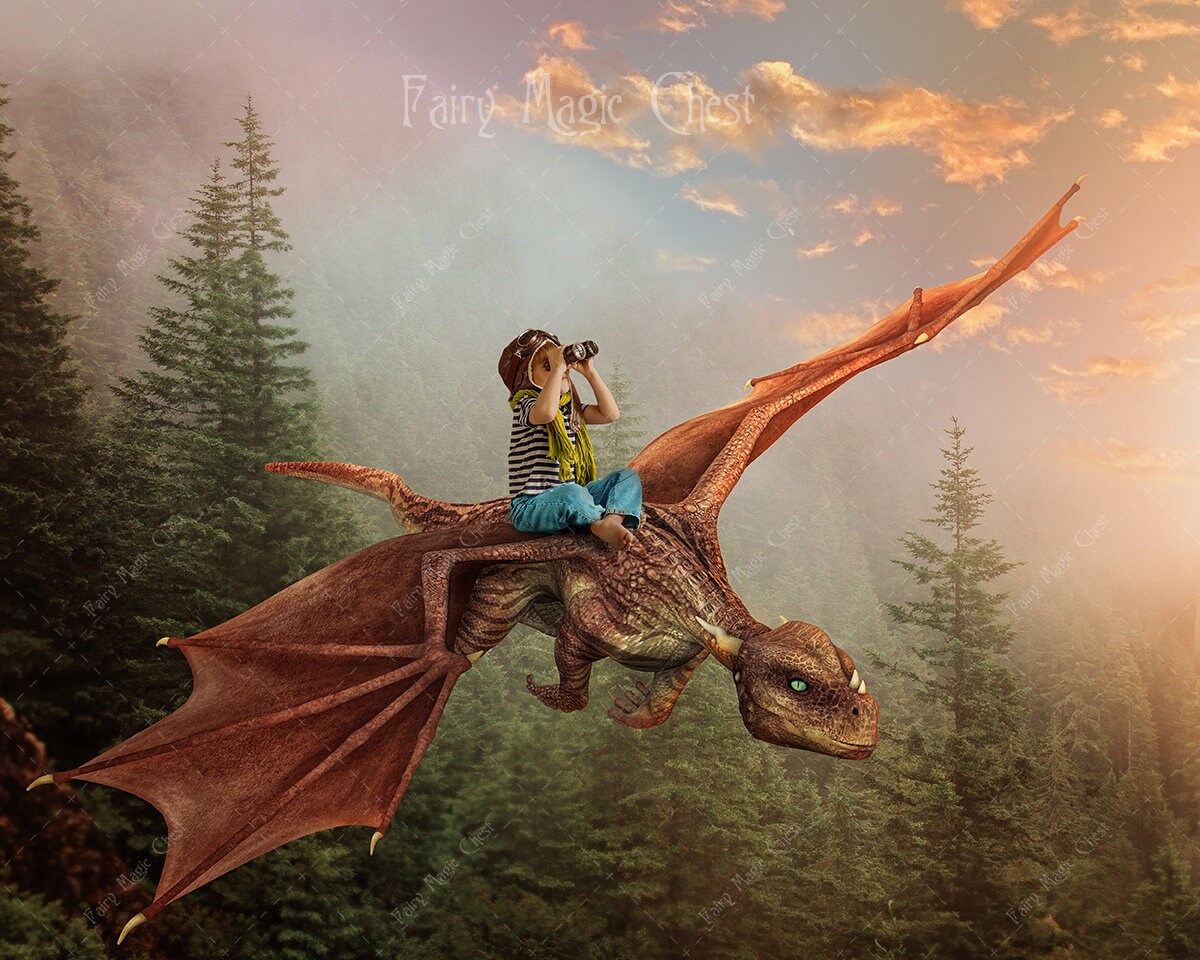 Dragon Flying Digital Background Digital Backdrop for - Etsy