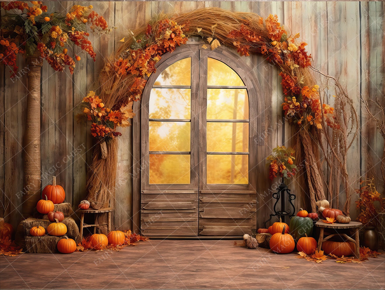 5 Autumn Digital Backgrounds / Backdrops for Photography. Bundle ...