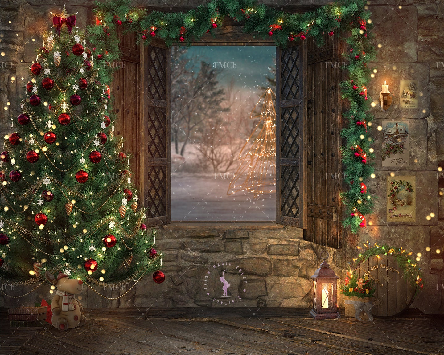 Christmas Digital Background / Backdrop for Photography and 
