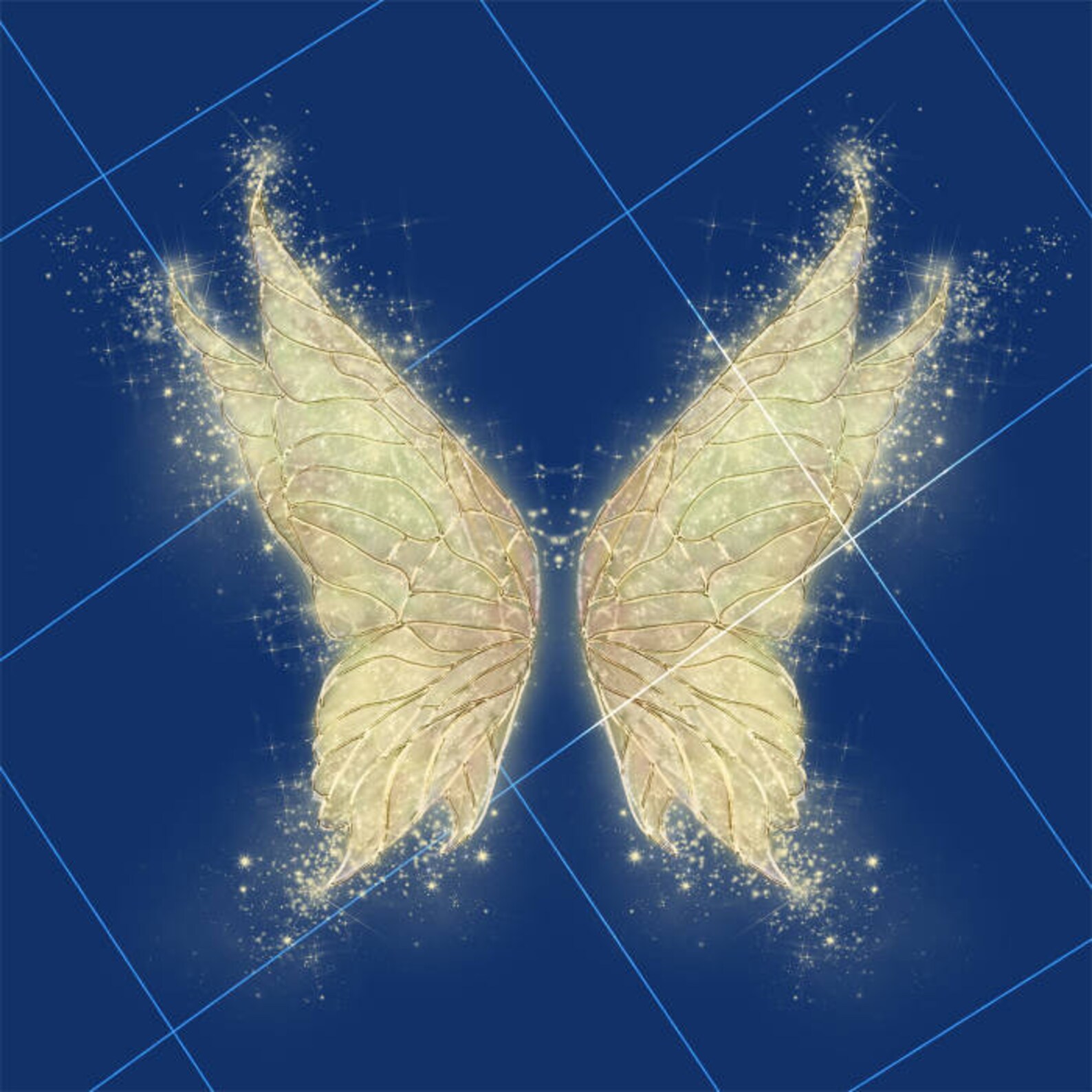 Digitale Feenflügel Clipart Overlay png auf transparentem | Etsy