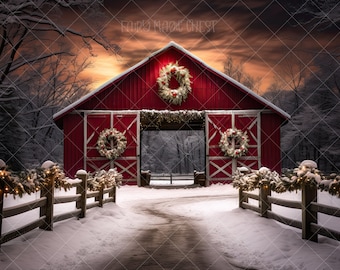 D?vt 10x8ft Christmas Red Backdrop New Year Party Photography...