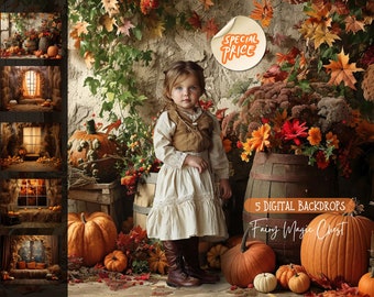 Autumn Photography Digital Backdrop Bundle (Instant Download)