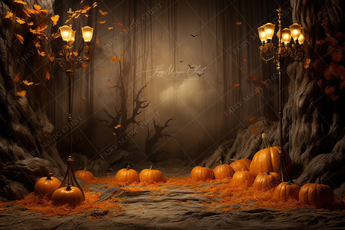 Décoration Halloween - Tissu De Fond 150x100 Cm + Bannière - Motifs Fantômes, Citrouilles, Sorcières - Pour Fête, Photo - 14