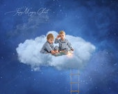 Cloud Night Sky Digital Backdrop: Newborn Photography Prop (Digital Download)