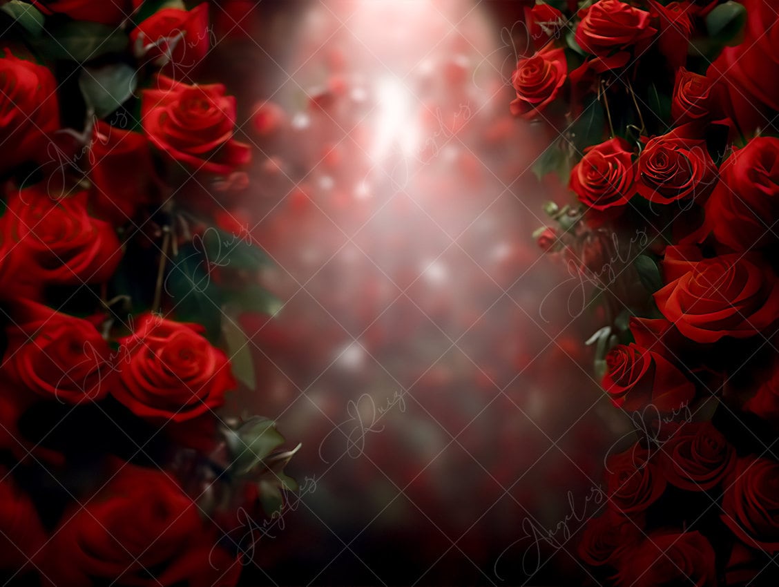 Red Rosed Backdrop Red Roses Garden Digital Backdrop: Valentine Photography (digital ...