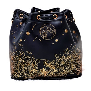 FFXIV Heartbloom Bucket Bag: Bloodspiller Black image 3