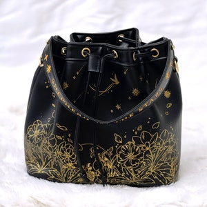 FFXIV Heartbloom Bucket Bag: Bloodspiller Black image 1