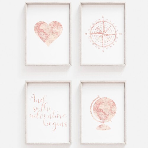 Blush Pink Nursery Pink Nursery Wall Art Girls Nursery Etsy