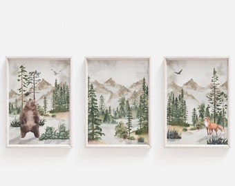 woodland wall art nursery