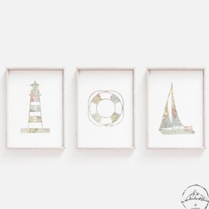 Maritime Nursery Wall Art, Beach Home Decor, Boho House Art, DIGITAL DOWNLOAD, Travel Theme Wall Art, Nautical Home Decor, Bohemian Prints