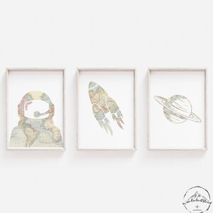 Galaxy Nursery Theme Wall Art, Space Nursery Prints, Space Bedroom Decor, DIGITAL DOWNLOAD, Boys Bedroom Wall Art, Girls Space Print