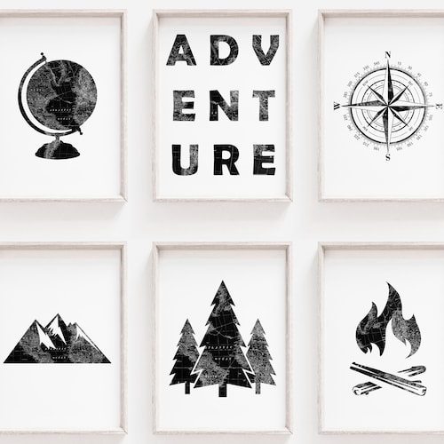 Boy Nursery Quotes Black and White Nursery Wall Art Large Etsy