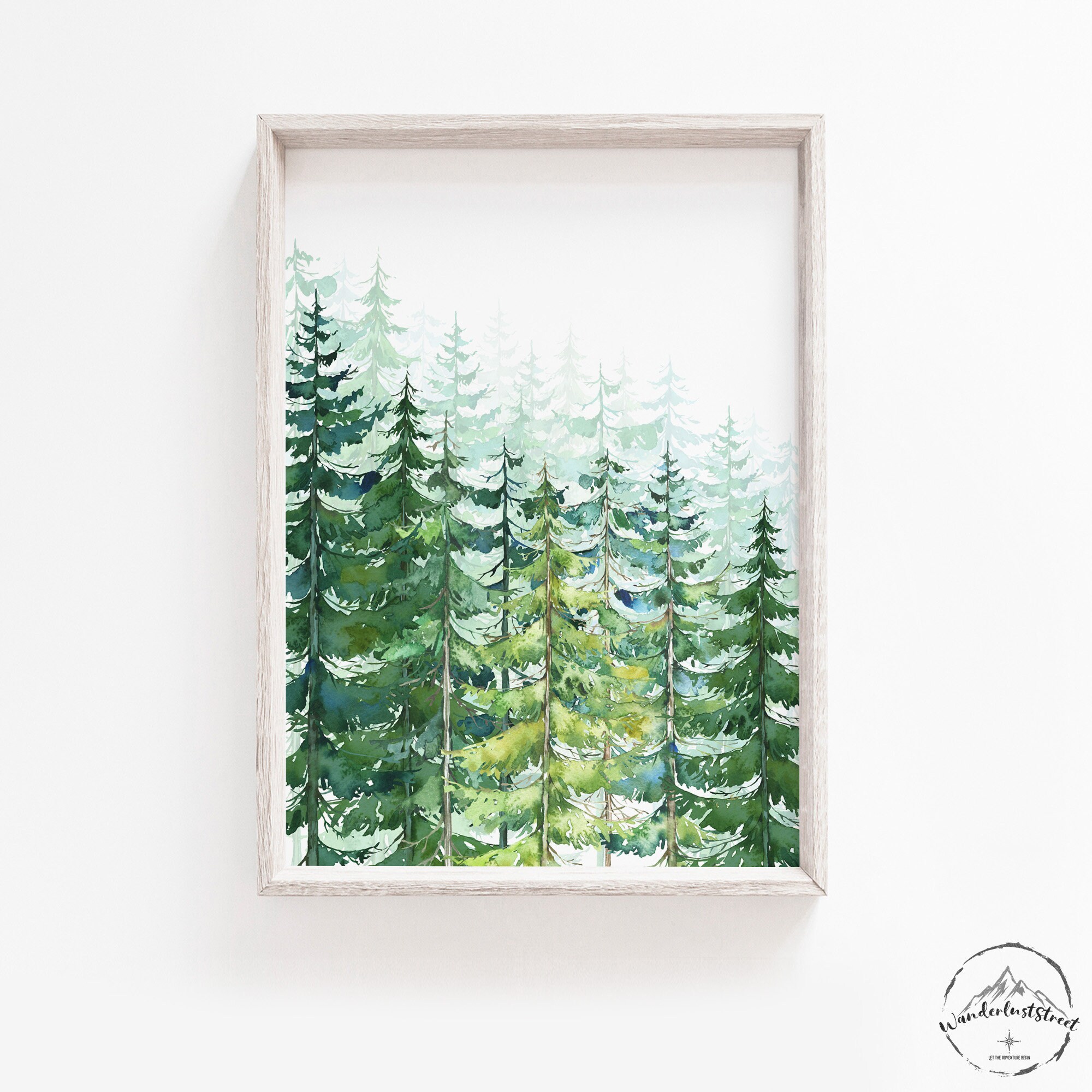 Woodland Bedroom Decor Forest Nursery Wall Art Tree Wall Etsy