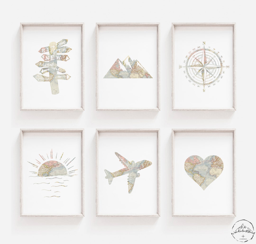 Travel Living Room Decor, Printable Travel Wall Art, Travel Nursery ...