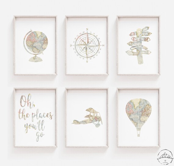 Baby Nursery Decor, Neutral Bedroom Wall Art, Travel Theme Prints, DIGITAL DOWNLOAD, Printable Transportation Art, Travel Nursery Decoration