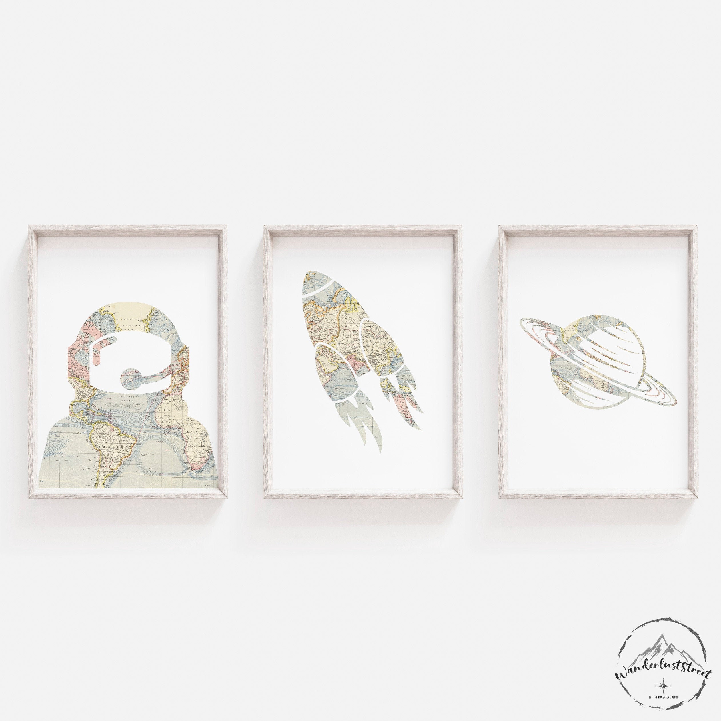 Galaxy Nursery Theme Wall Art Space Nursery Prints Space Etsy UK