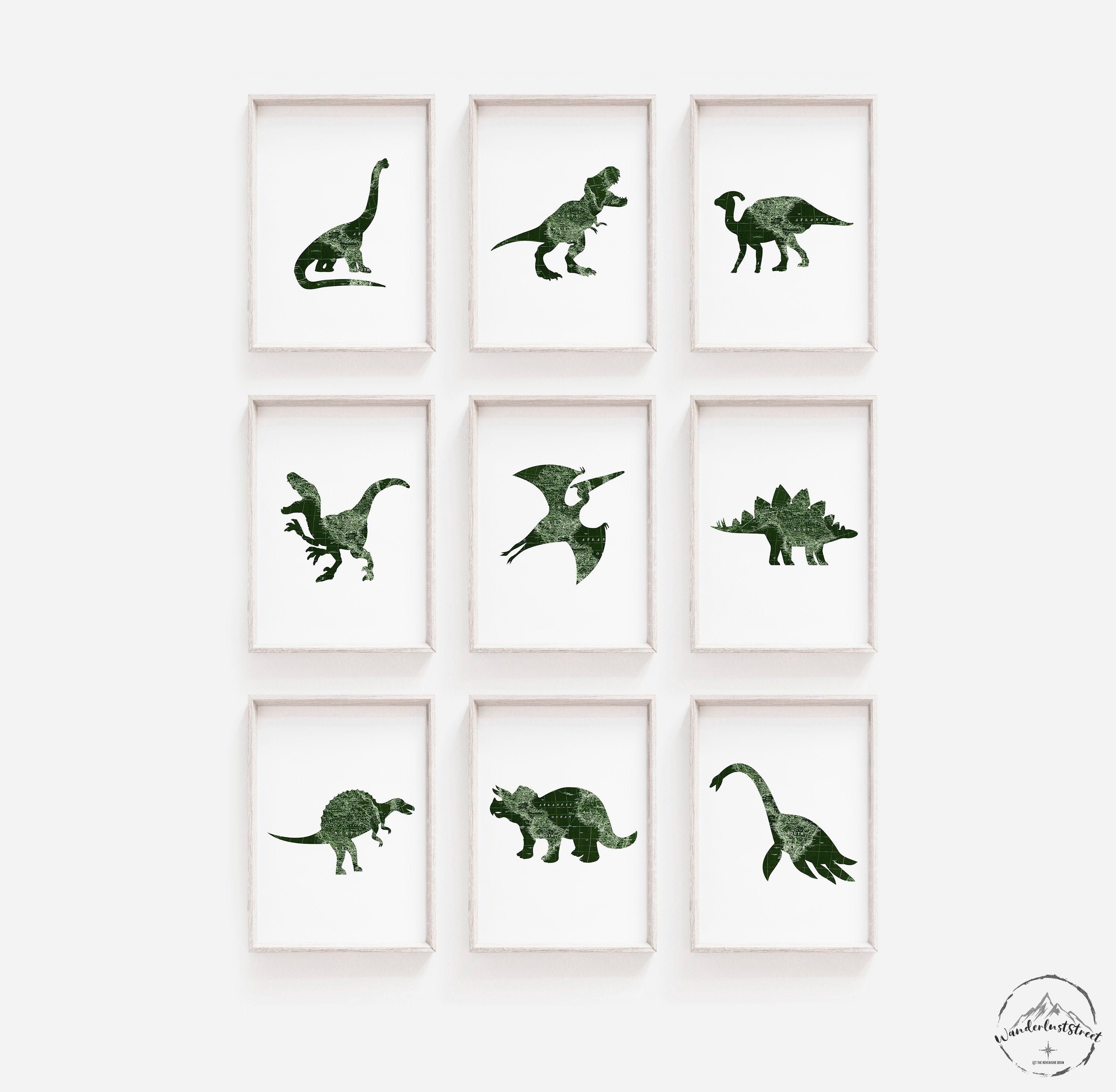 Dinosaur Bedroom Decor, Dinosaur Nursery Wall Art, Dino Printable ...