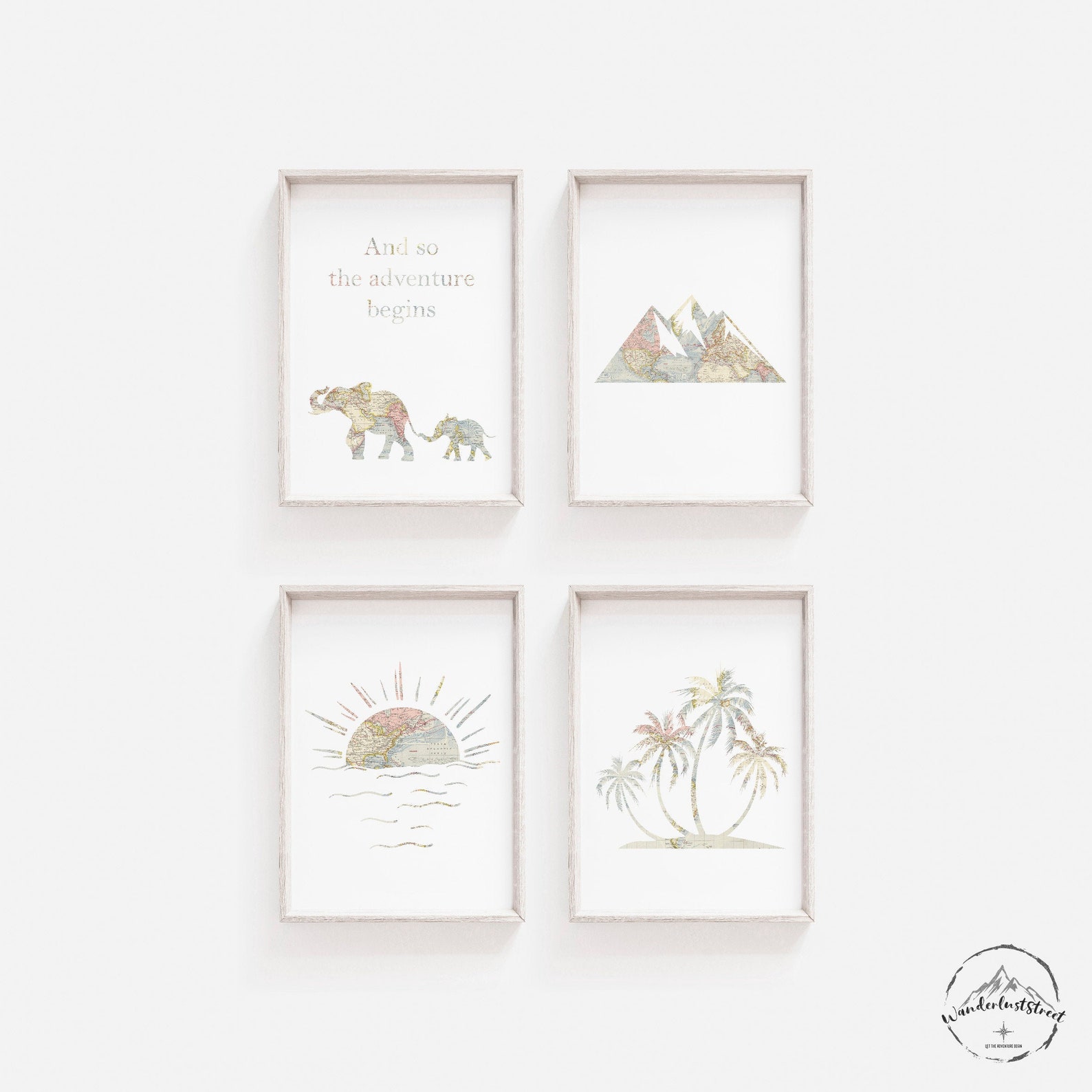 Tropical Bedroom Wall Art Sunset Print Mountain Nursery Etsy