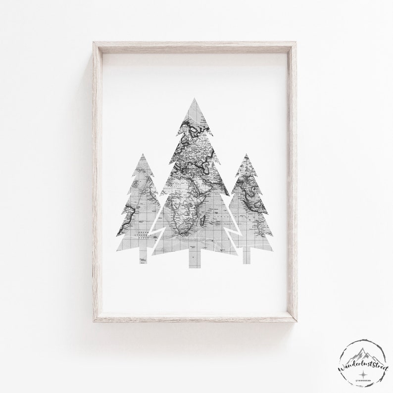 Black and White Nursery Wall Art Gray Travel Nursery Prints Etsy