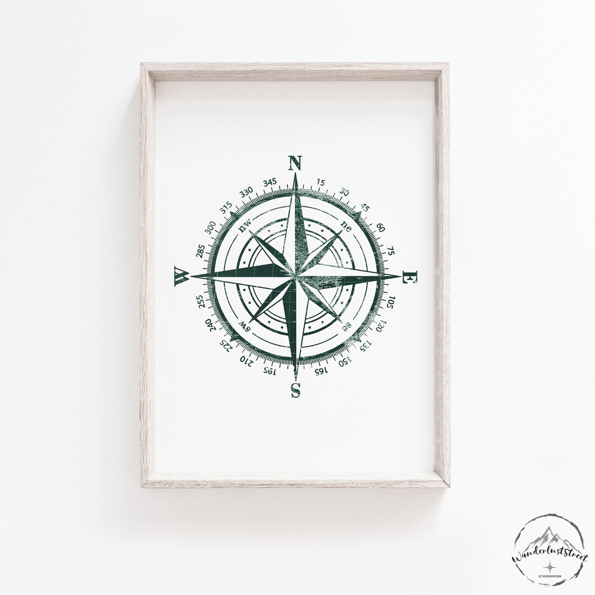 Hunter Green Nursery Wall Art, Dark Green Kids Bedroom Decor ...