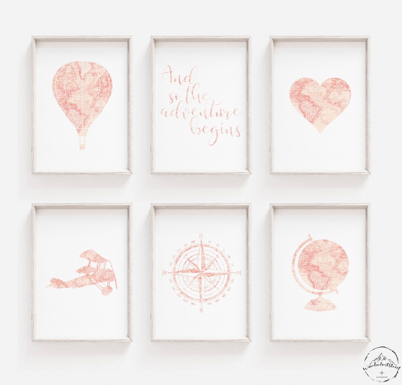 Blush Pink Nursery Pink Nursery Wall Art Girls Nursery Etsy