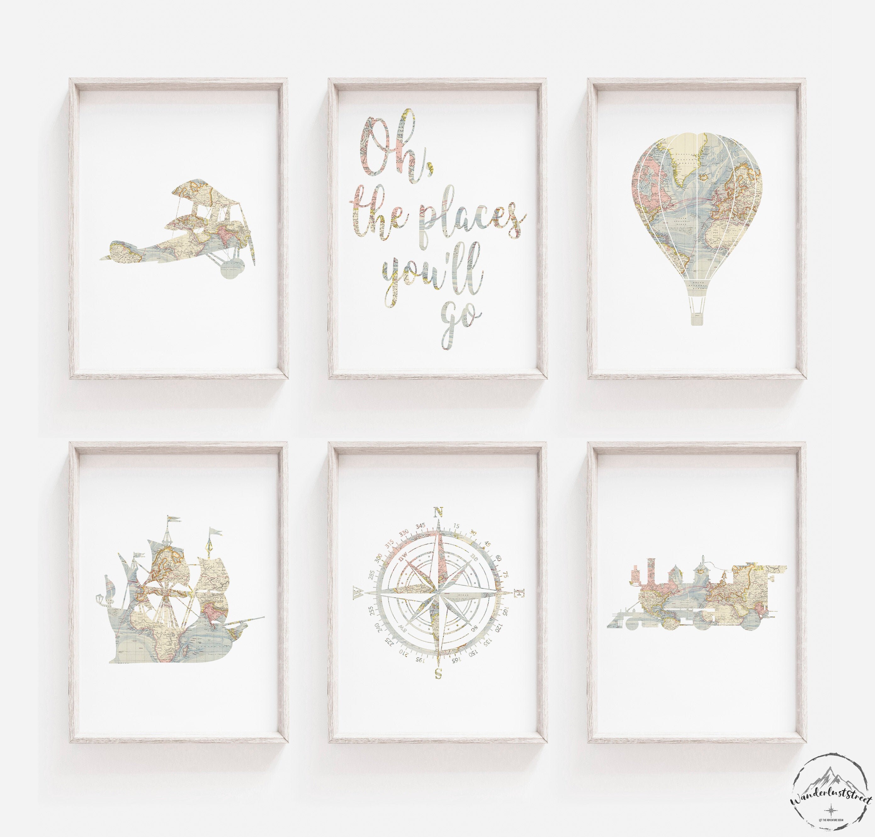 Reise Kinderzimmer Wandkunst Reise Thema Schlafzimmer Dekor | Etsy