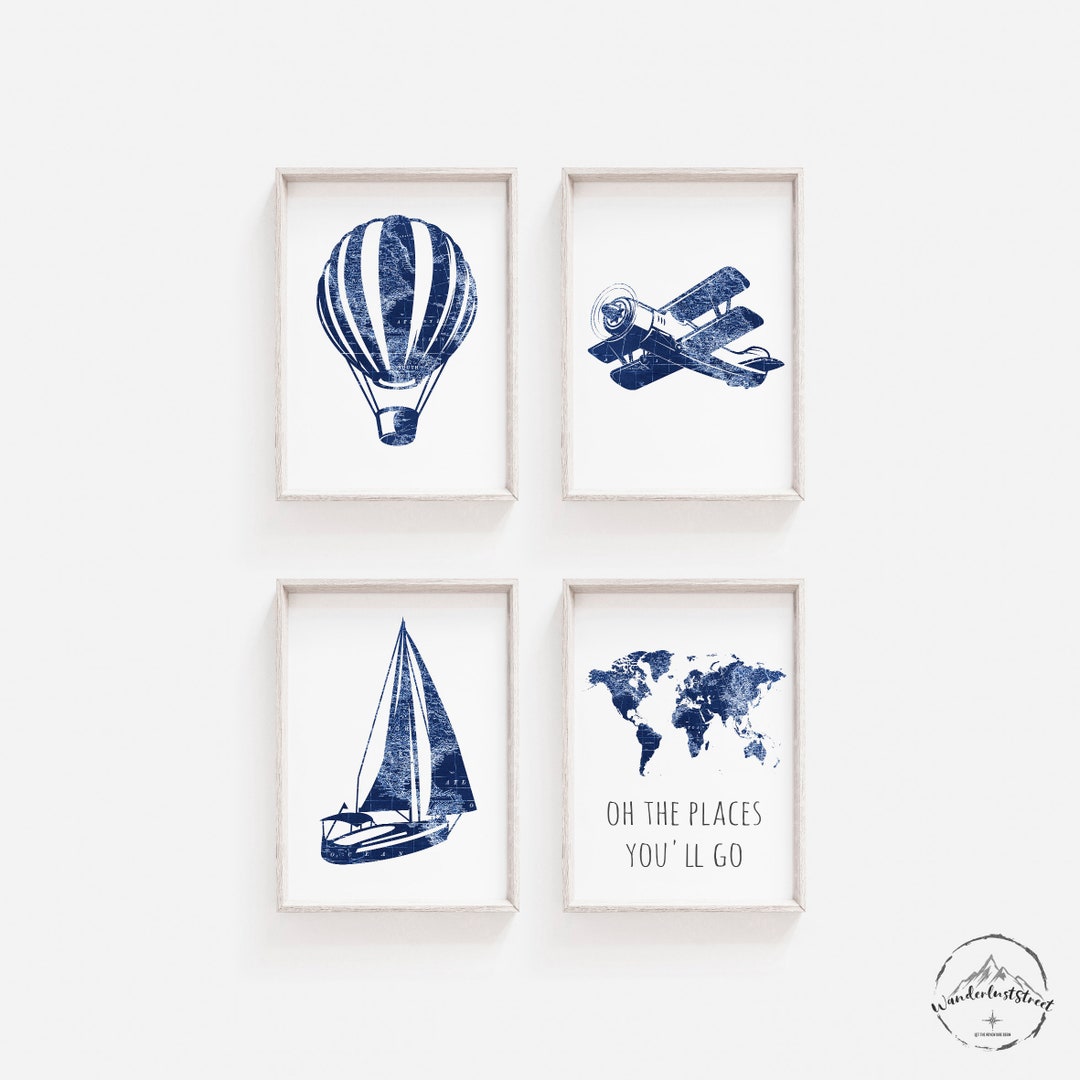 Baby Boy Nursery Wall Art, Printable Nursery Wall Art, Boys Bedroom ...