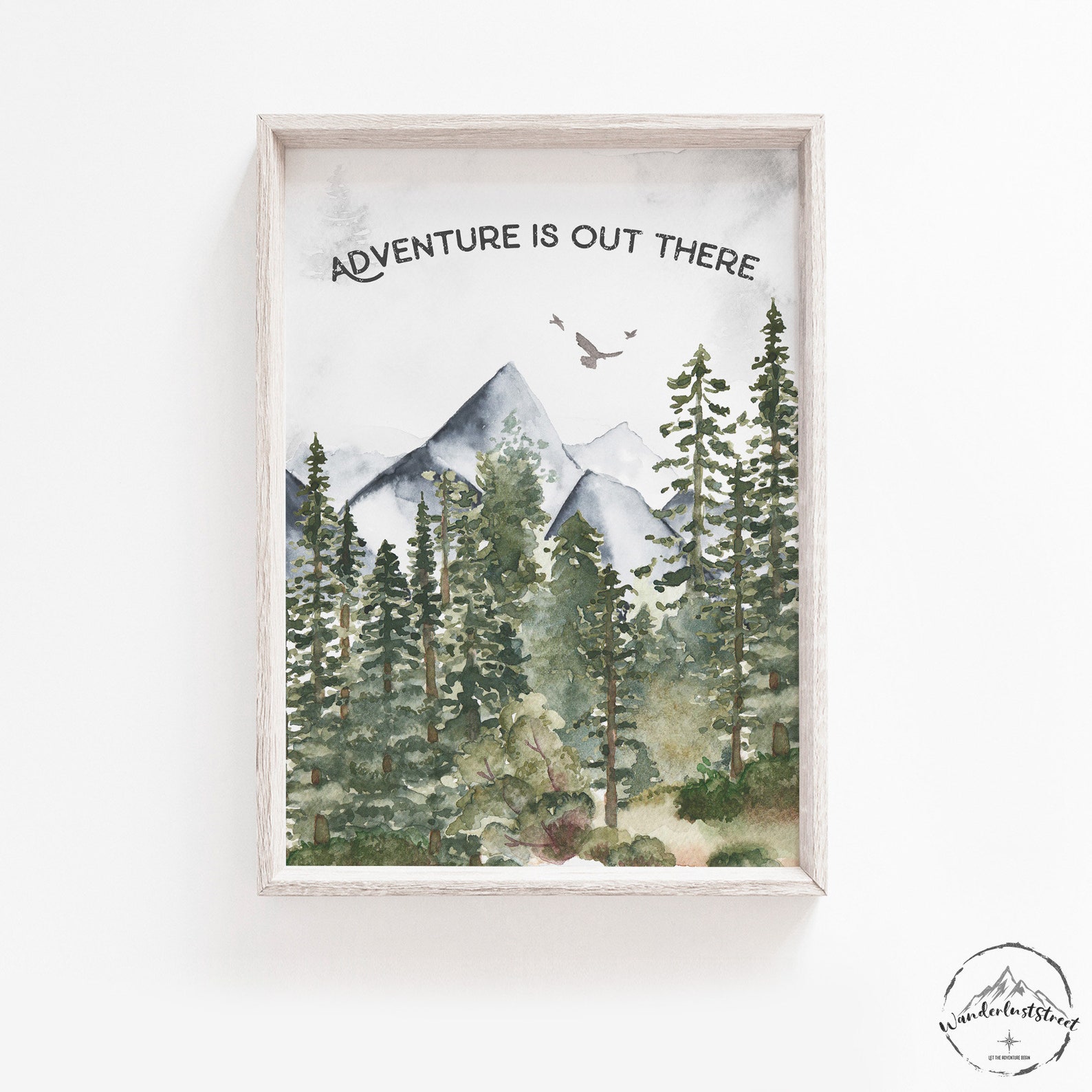 Forest Nursery Wall Art Woodland Bedroom Prints Adventure Etsy
