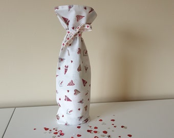 Valentines fabric bottle bag