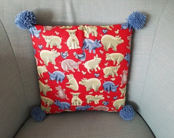 Piggy pom pom Cushion