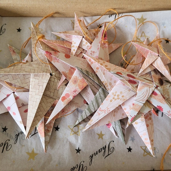 Origami star garland