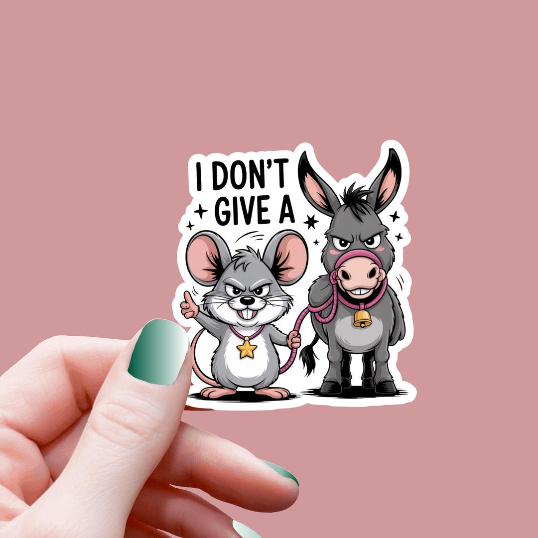 Funny Sticker, I Don't Give a Rats Ass Decal for Laptop, Water Bottle ...