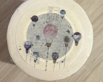 Beautiful Illustration Light Bulbs Stars Washi Tape Roll