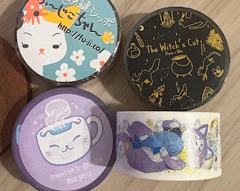 Cute Kawaii Kitty Cat Washi Tape Set 4