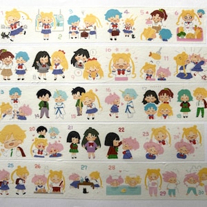 Sailor Moon Cute Washi Tape Samples