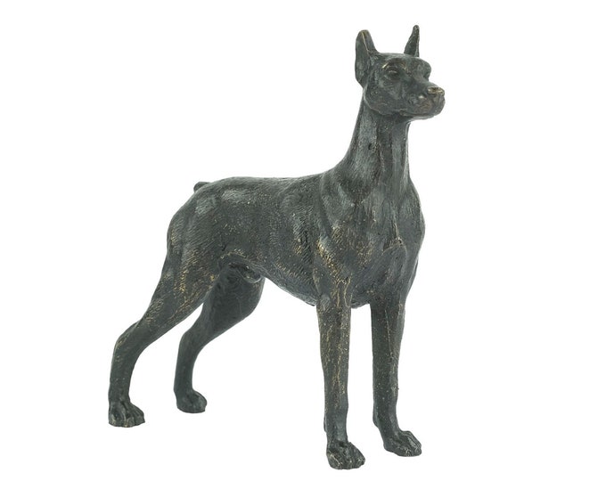 Bronze Dobermann Sculpture Dog Art Statue Bronze Doberman Statue