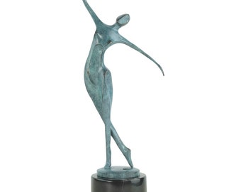 Danzante de bronce moderno Escultura danzante Estatua femenina Milo Escultura de bronce Danza Decoración Danza Mujer Arte Estatua Bronce Estatua femenina