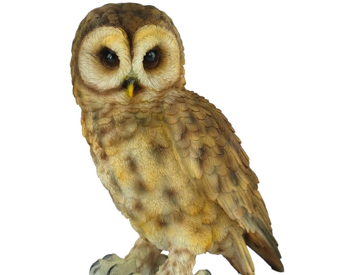 Resin Tawny Owl Sculpture Animal Art Figurine Owl Lovers Gift Owl ...