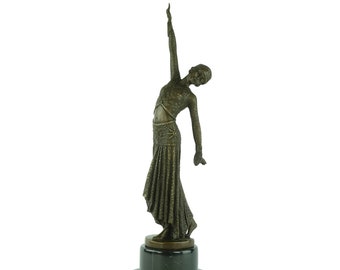 Bronze Art Déco Syle Danseur Sculpture Bronze Chiparus Statue Bronze Art Figurine Bronze Danseur Sculpture Danseur Décoration Danse Amateurs Cadeau