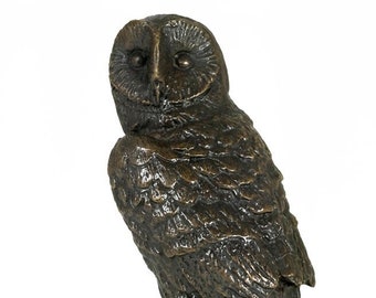 Bronze Owl Sculpture Owl on Rock Figurine Animal Art Statue Bronze Owl Statue Bird Lovers Gift Owl Decoration Owl Art Wildlife Bronze Art