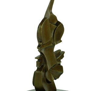 Sculpture de violon en bronze dans le style de Salvador Dali Statue d'art contemporain Cadeau pour joueur de violon Sculpture en bronze abstraite Sculpture en musique image 6