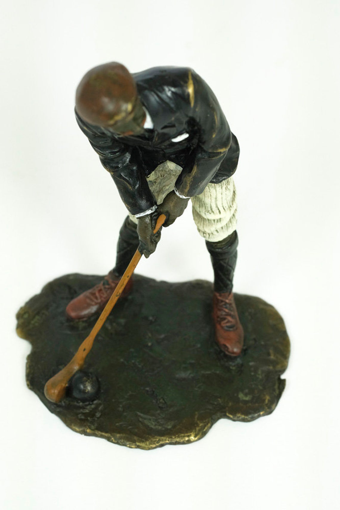 Bronze Golfer Sculpture Classic Golfer Art Statue Viennese Etsy