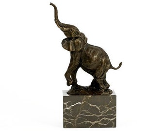 Bronze Elephant Sculpture African Elephant Statue Animal Art Figurine Bronze Elephant Statue Elephant Art Elephant Decoration
