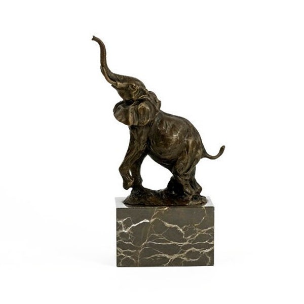 Bronze Elephant Sculpture African Elephant Statue Animal Art Figurine Bronze Elephant Statue Elephant Art Elephant Decoration