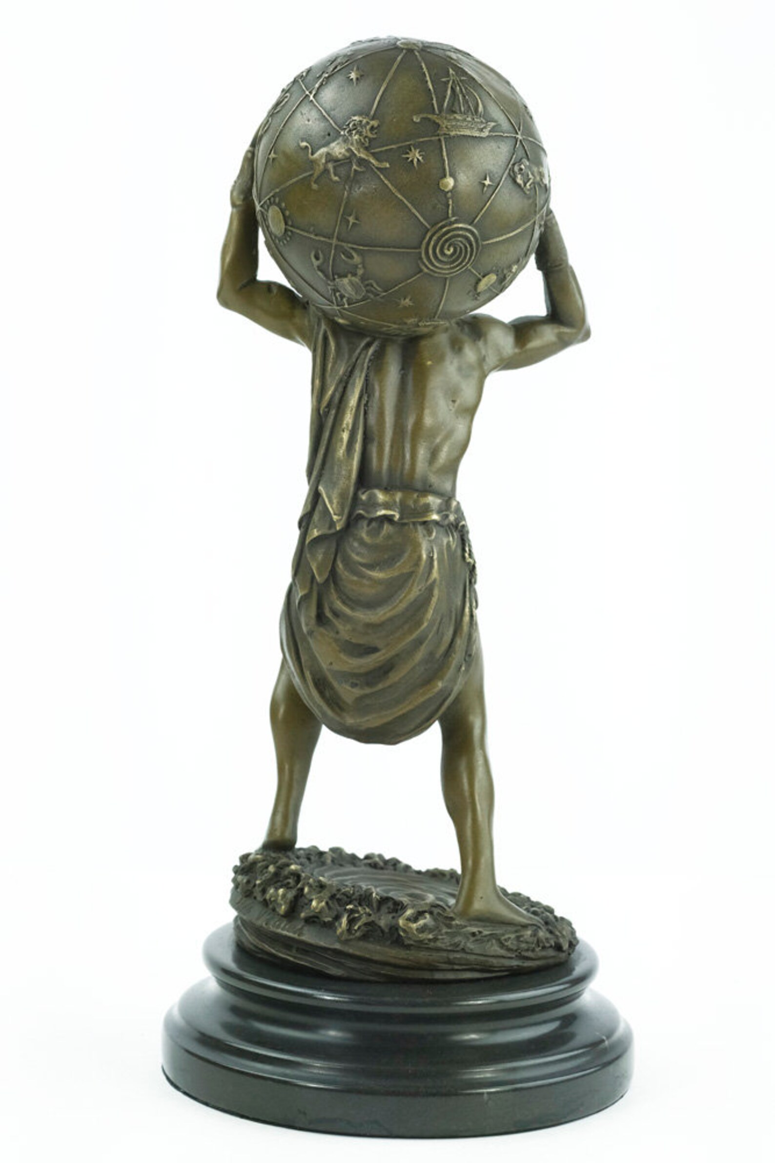 Greek Mythology Bronze Statue of Atlas Carrying a Globe Bronze Etsy