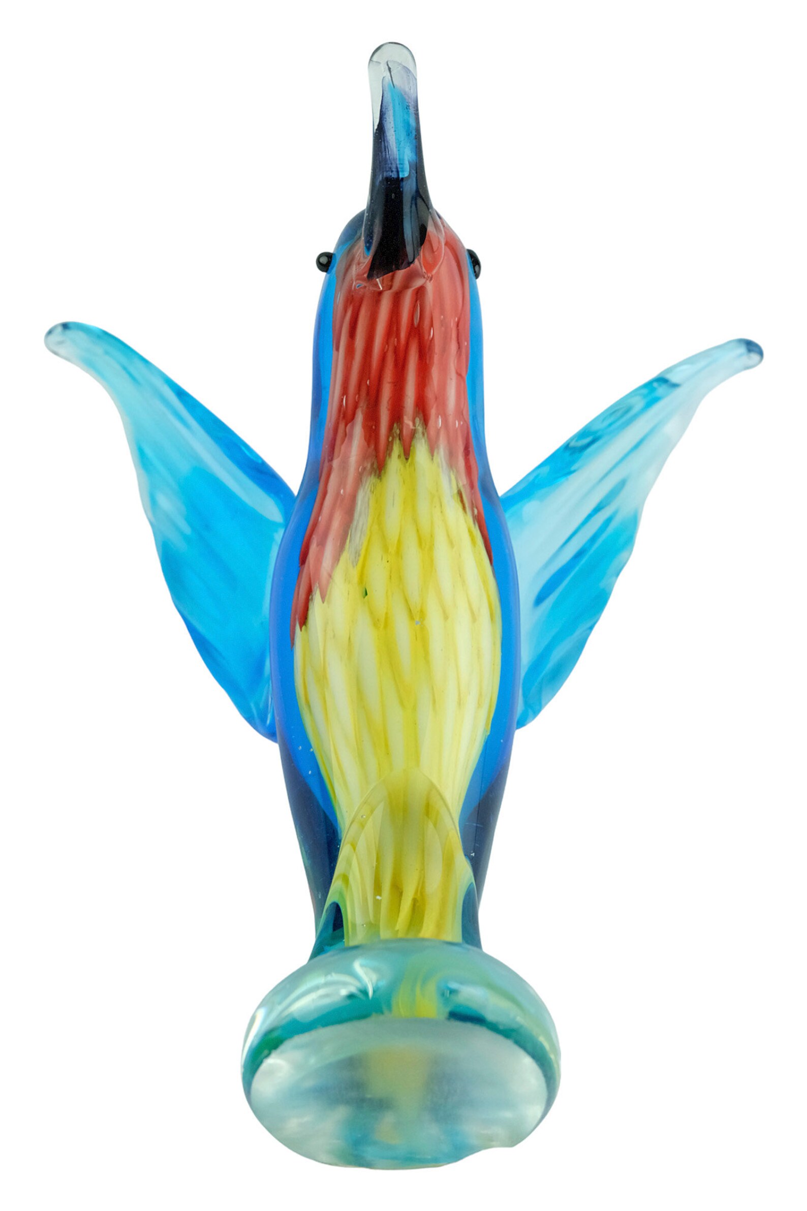 Murano Glass Hummingbird Sculpture Colourful Bird Statue Etsy