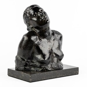 Bronze Female Sculpture by Robert Wlerick Bronze Bust of Female French Art Sculpture Le Torse de l'Offrande Bronze Female Statue image 2