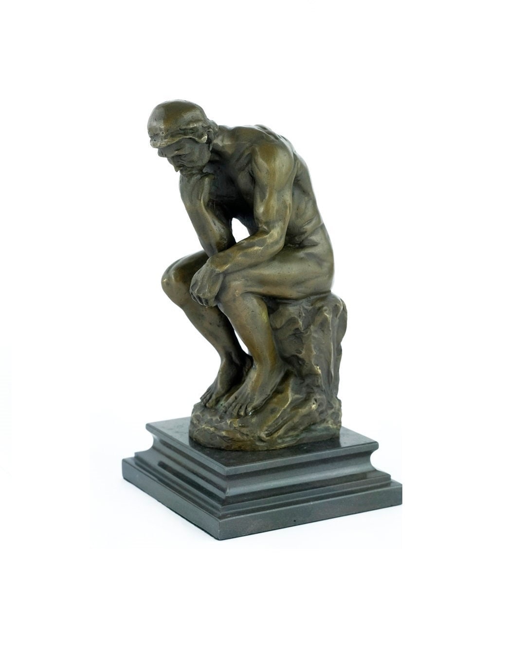 The Thinker, Low Polygon Statue Inspired by Rodin, 3D Printed
