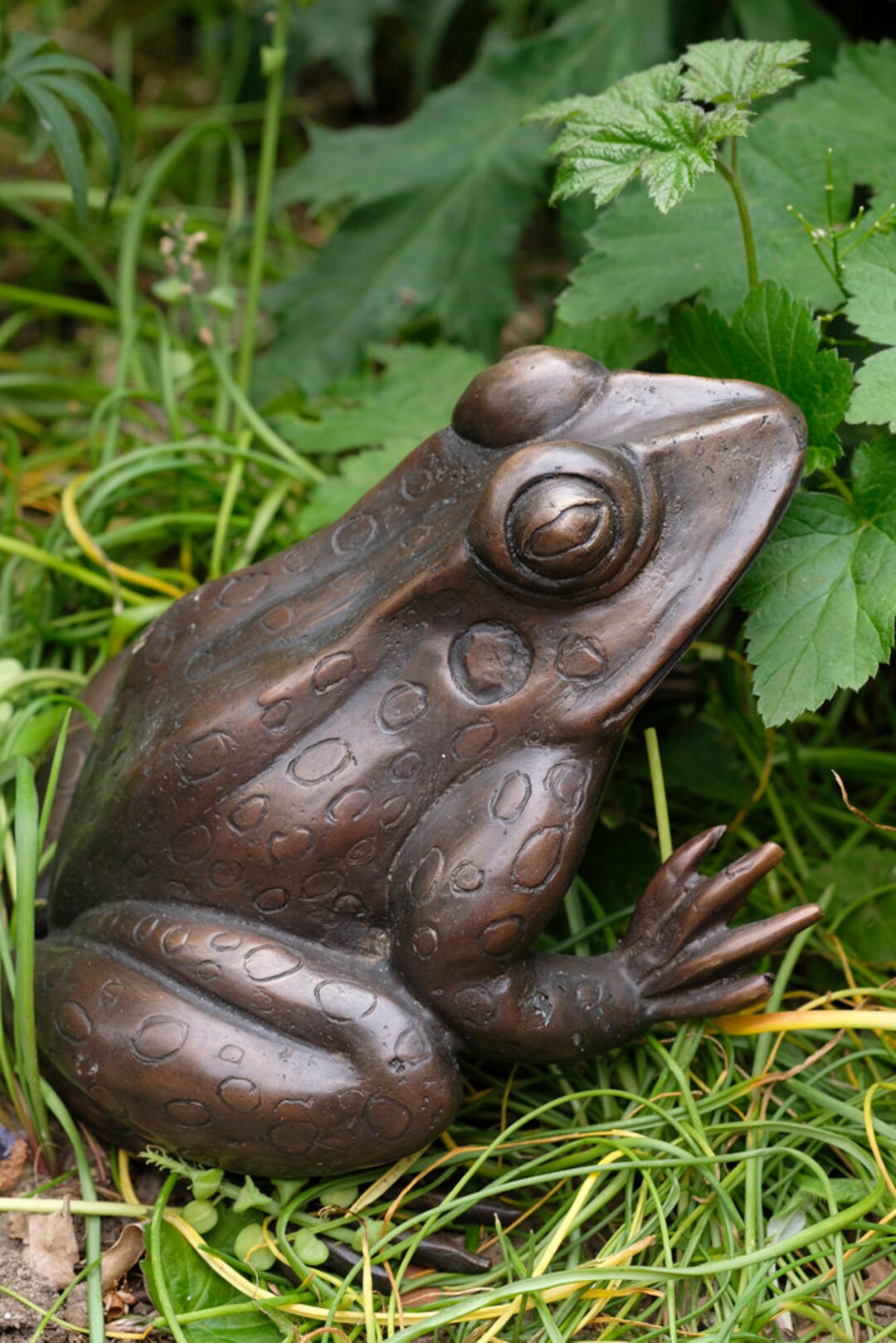 Bronze Frog Sculpture Frog Lovers Gift Frog Art Frog Decoration Garden Sculpture Outdoor