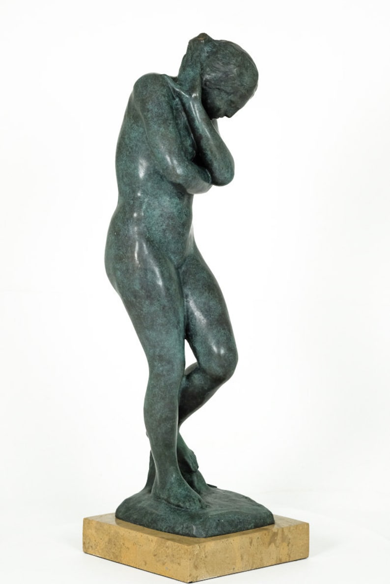 Bronze Eve Sculpture Rodin Art Statue Bronze Female Nude Statue Sensual Female Figurine Auguste Rodin Female Bronze Art Sculpture Classic image 2